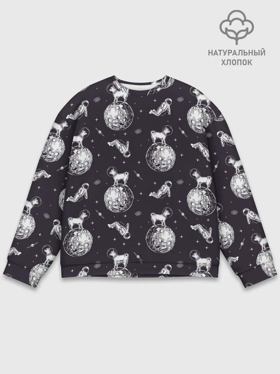 Мужской свитшот базовый / Собаки - астронавты