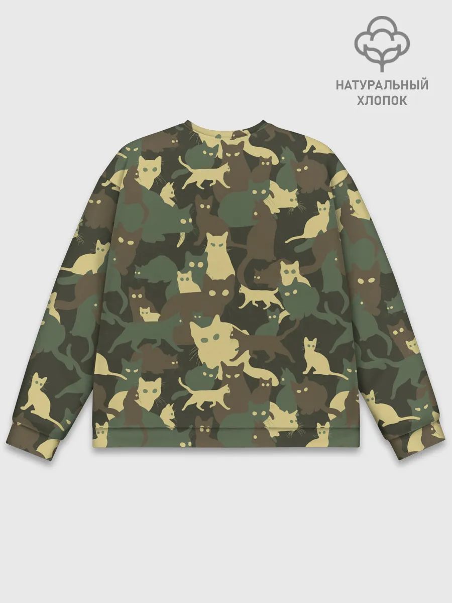 Мужской свитшот базовый / Кошачий камуфляж