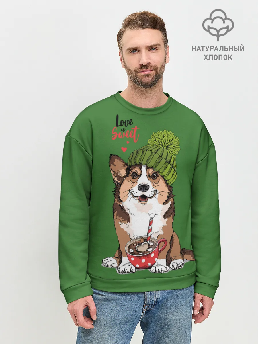 Мужской свитшот базовый / Love is sweet