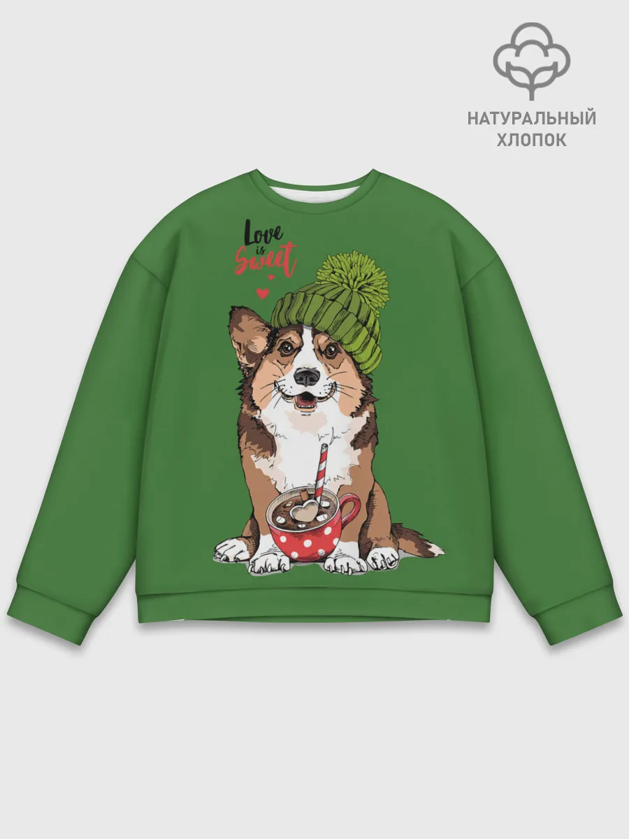 Мужской свитшот базовый / Love is sweet