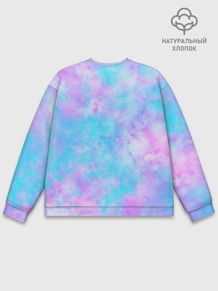 Мужской свитшот базовый / Мрамор Tie Dye