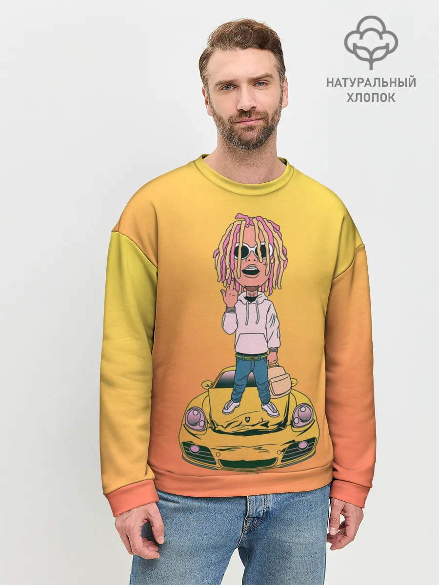 Мужской свитшот базовый / Lil Pump - Flex Like Ouu