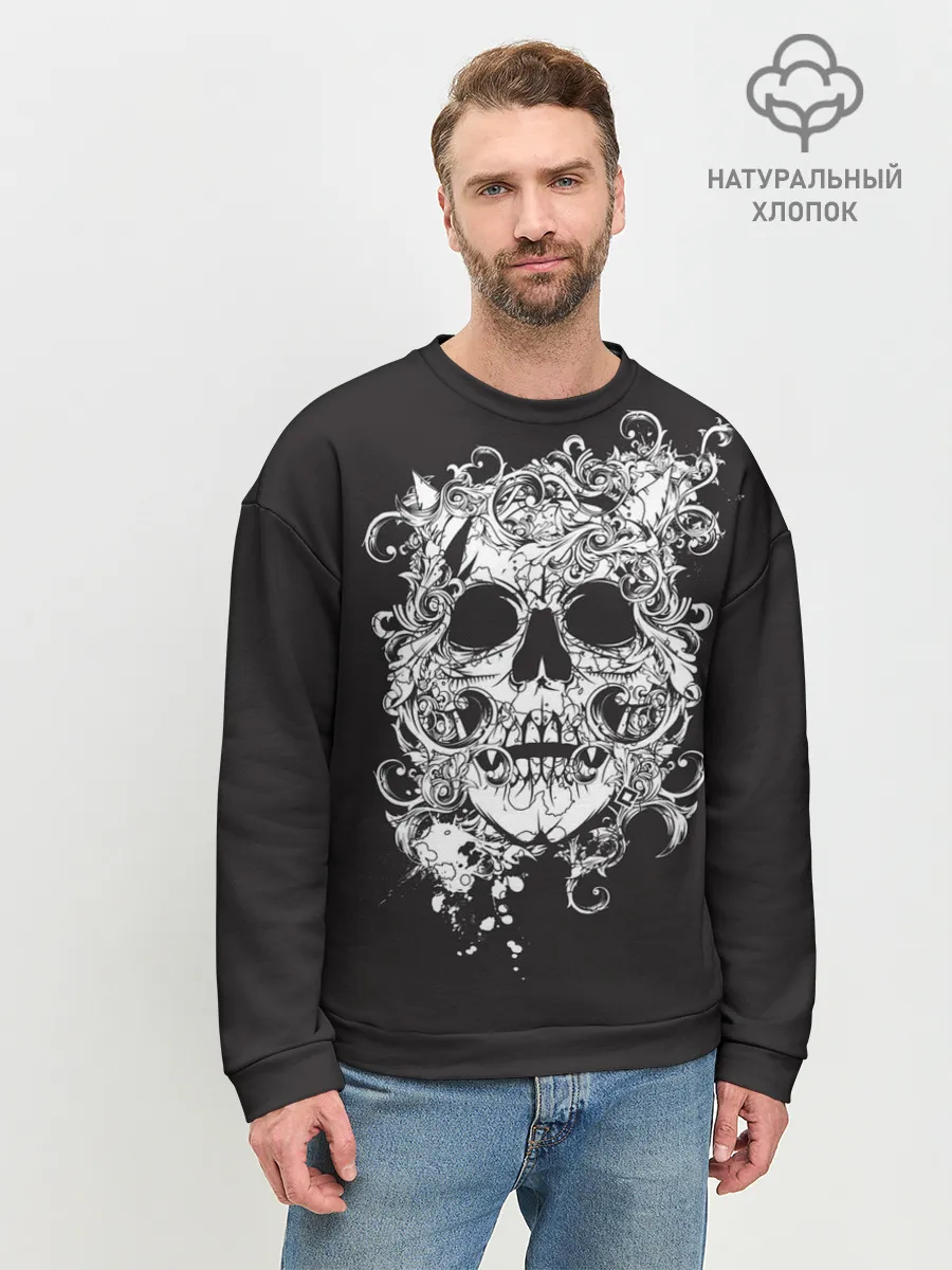 Мужской свитшот базовый / Череп