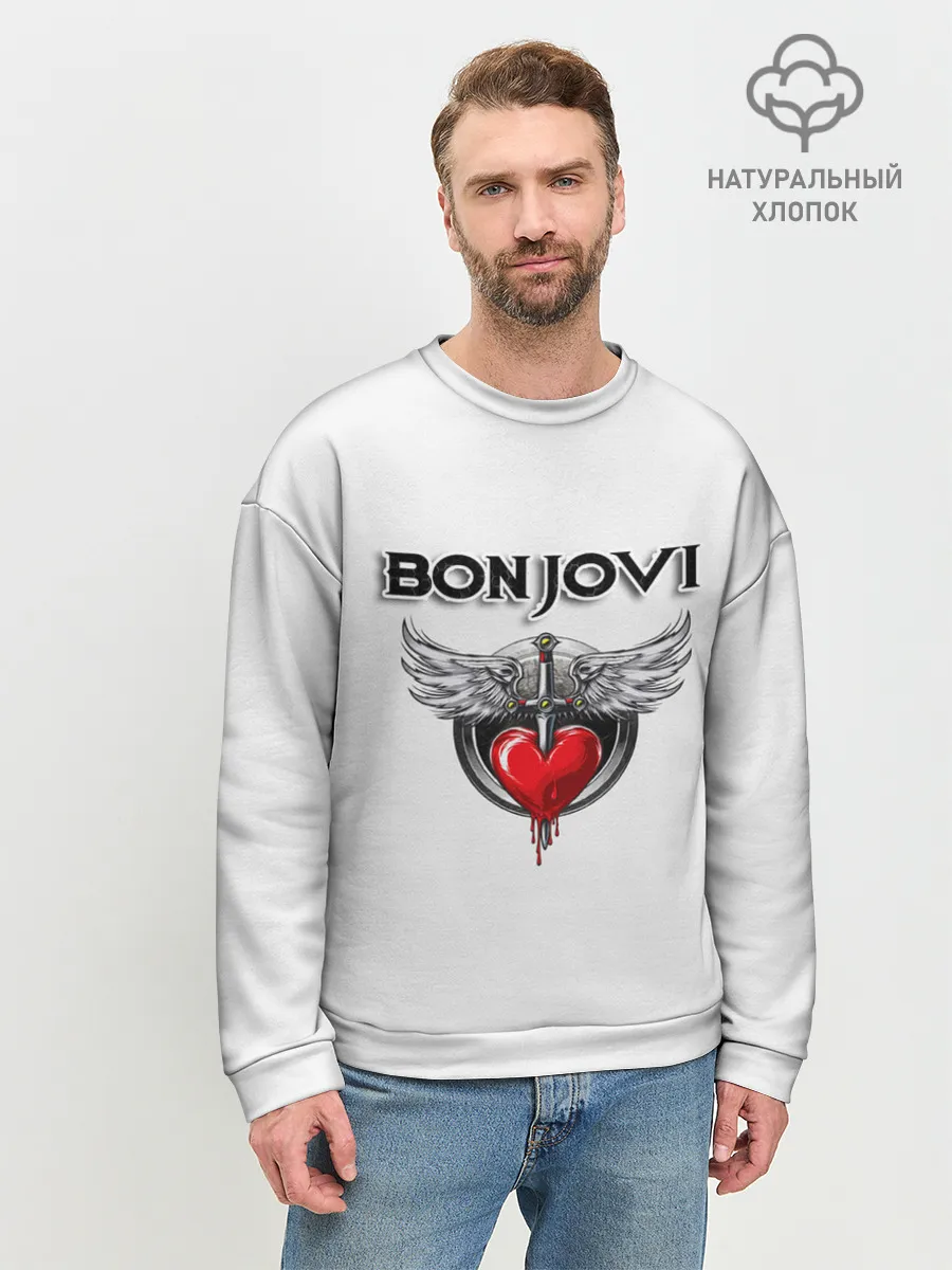 Мужской свитшот базовый / Bon Jovi