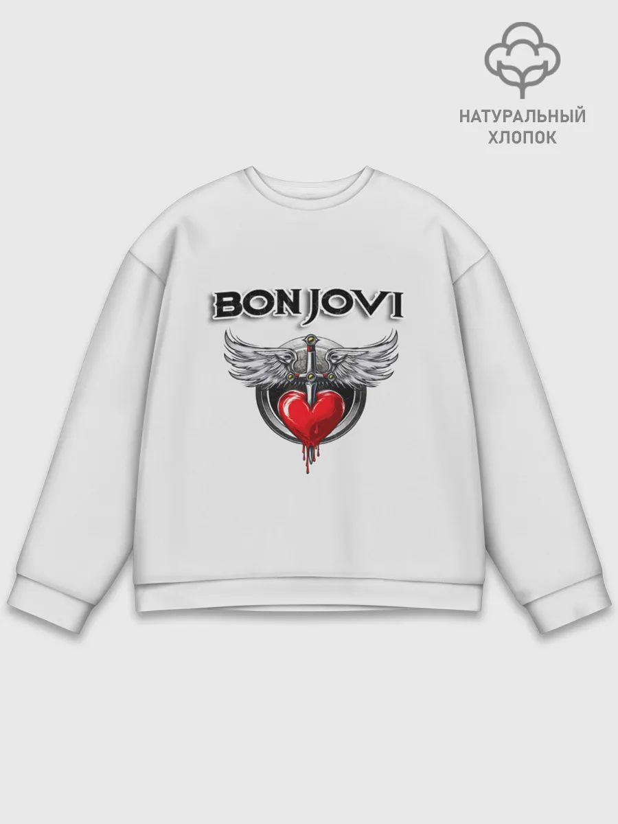 Мужской свитшот базовый / Bon Jovi