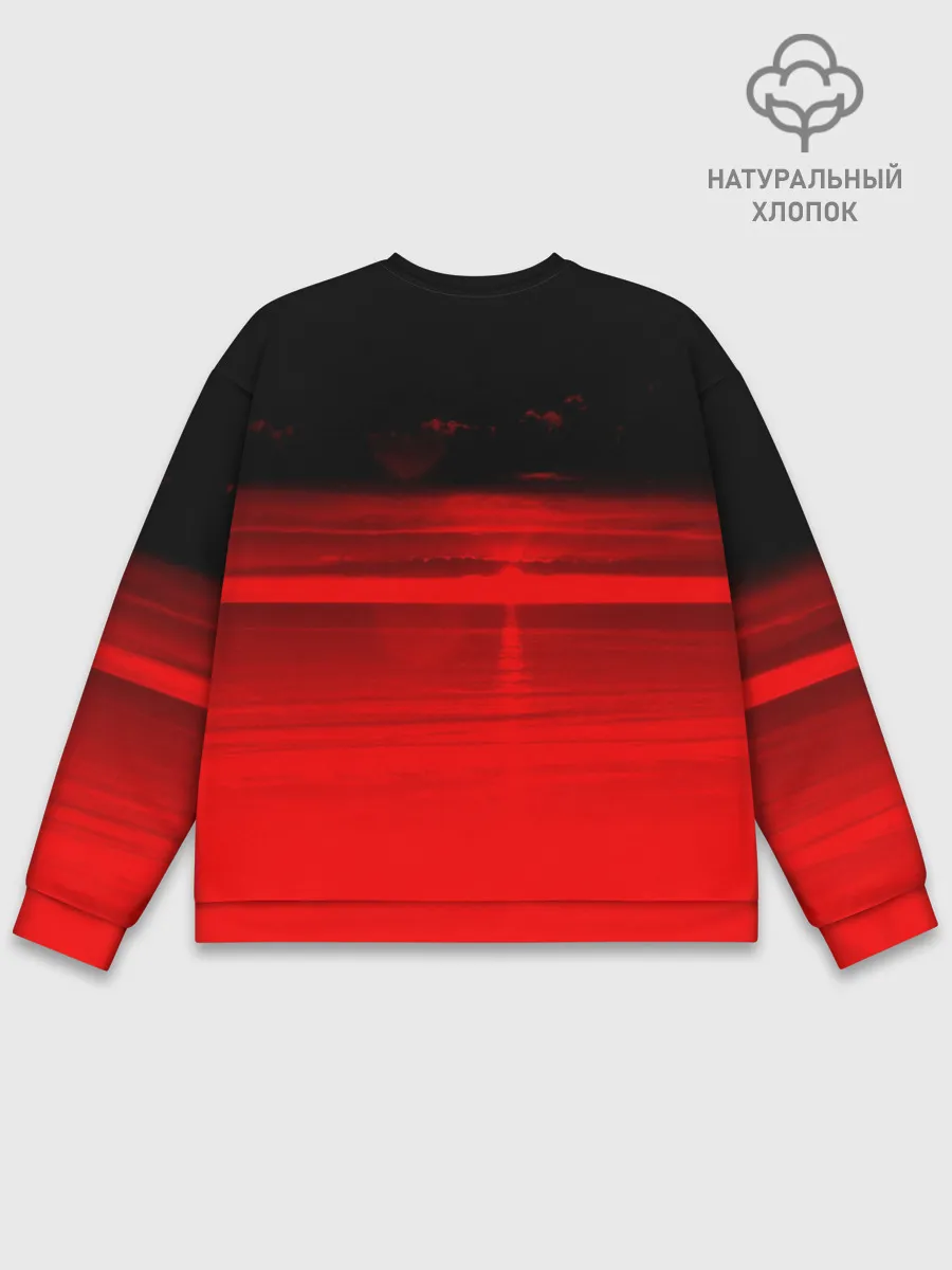 Мужской свитшот базовый / Красный океан