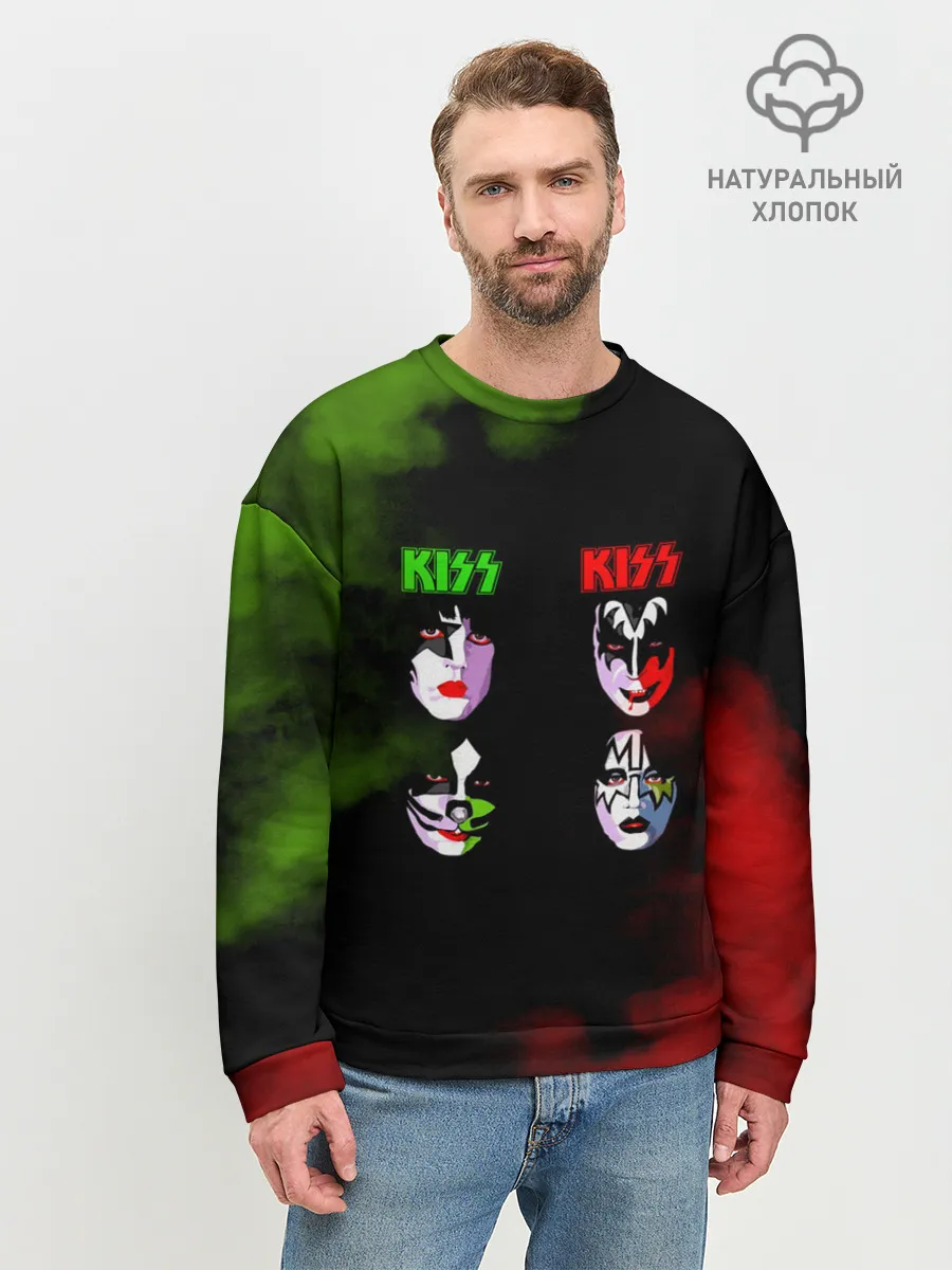 Мужской свитшот базовый / Kiss
