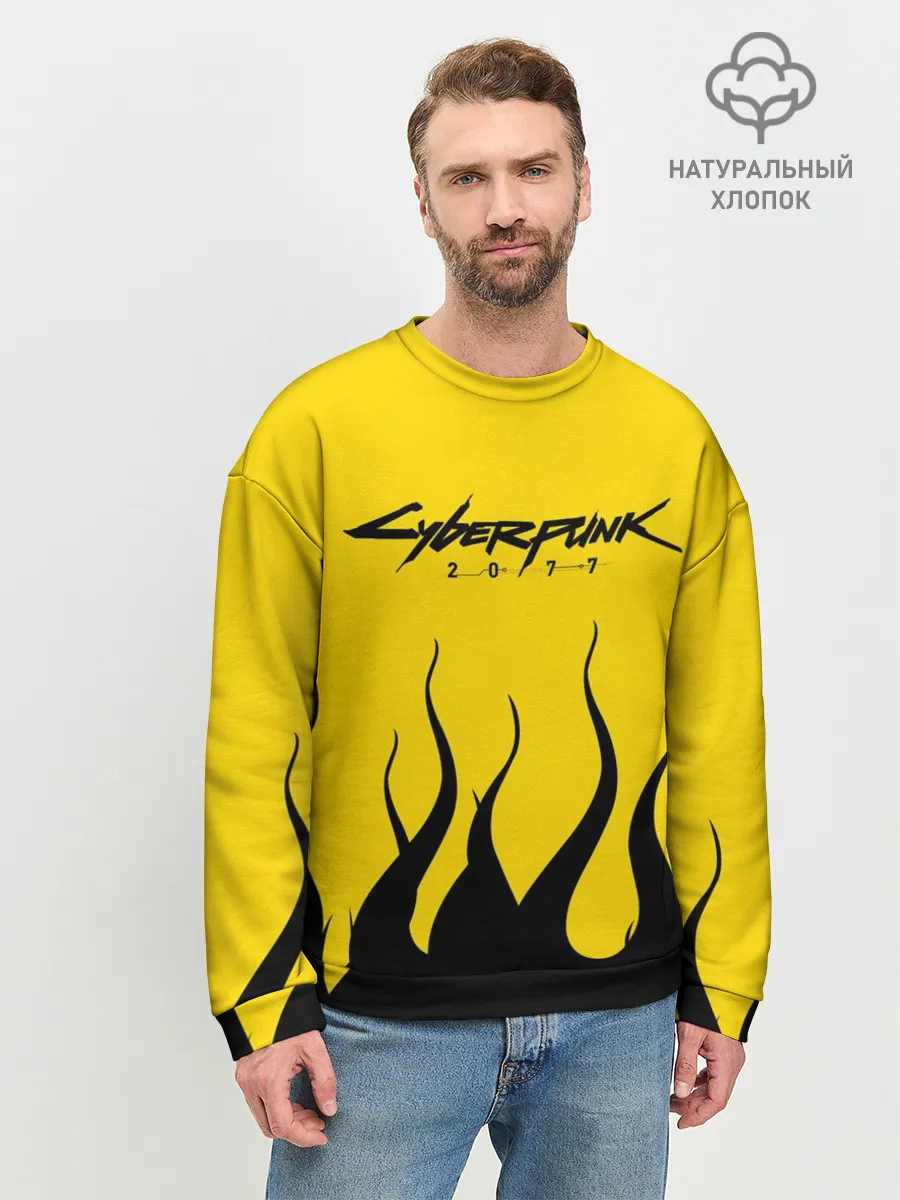 Мужской свитшот базовый / CYBERPUNK 2077
