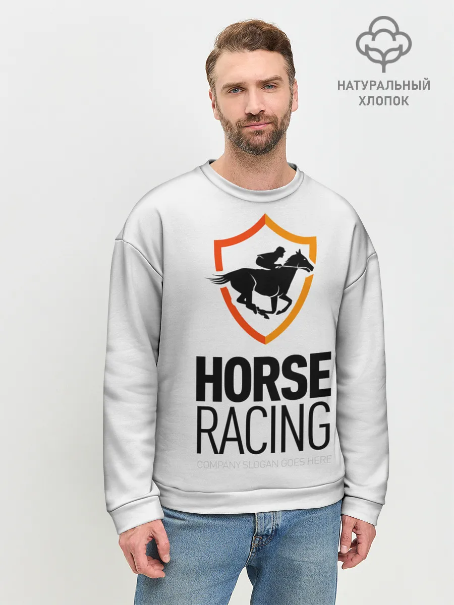 Мужской свитшот базовый / Horse racing