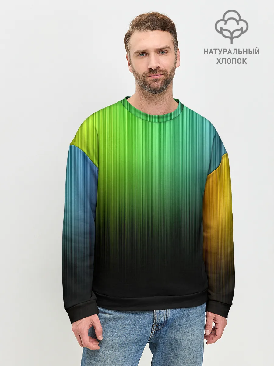 Мужской свитшот базовый / Неоновый Свет