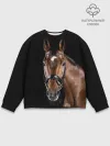 Мужской свитшот базовый / Гнедая лошадь