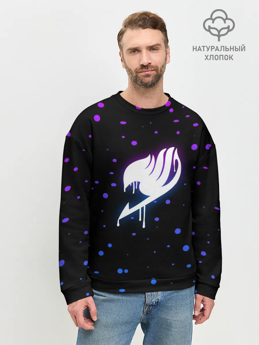 Мужской свитшот базовый / ночной Фейри Тейл