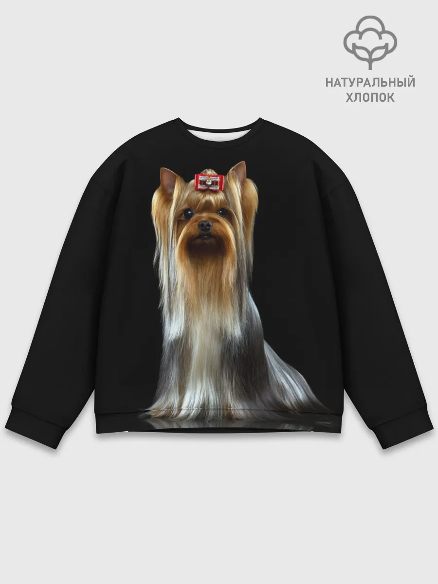 Мужской свитшот базовый / Йоркширский терьер