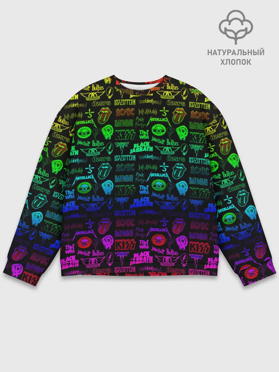 Мужской свитшот базовый / ЛОГОТИПЫ РОК ГРУППЫ