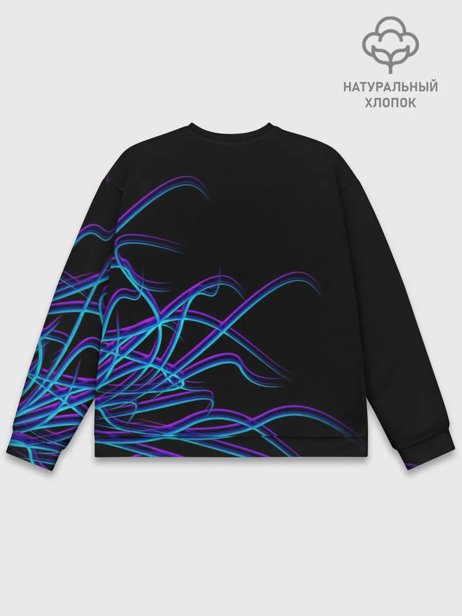 Мужской свитшот базовый / Неоновые Щупальцы