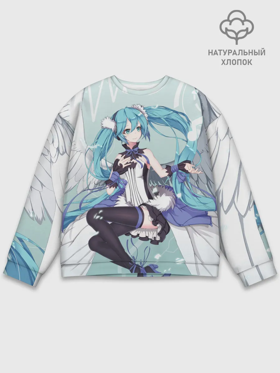 Мужской свитшот базовый / Хацуне Мику с крыльями