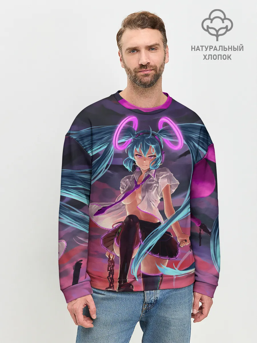 Мужской свитшот базовый / Geisga Hatsune Miku