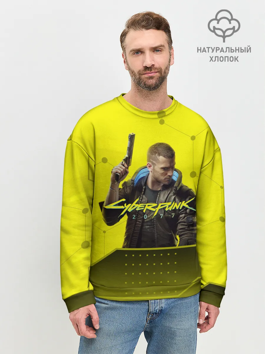 Мужской свитшот базовый / CYBERPUNK 2077