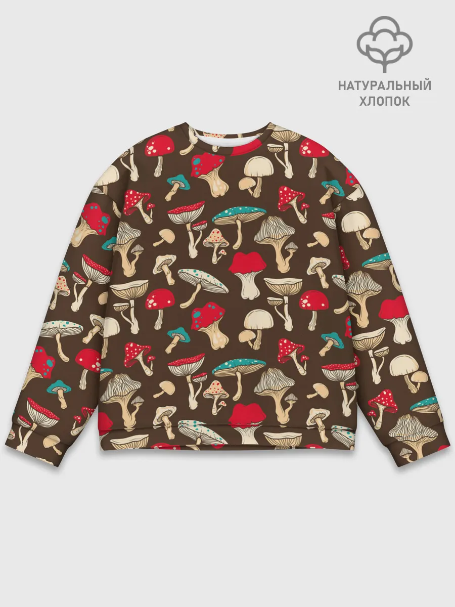 Мужской свитшот базовый / Грибы