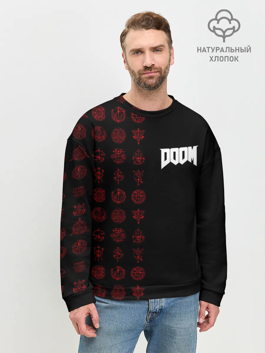 Мужской свитшот базовый / DOOM - Руны