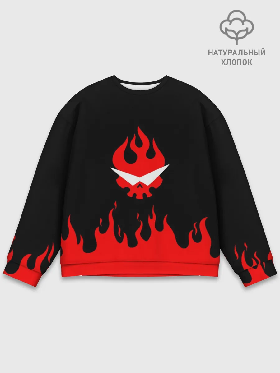 Мужской свитшот базовый / Гуррен Лаганн языки пламени
