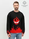 Мужской свитшот базовый / Гуррен Лаганн языки пламени