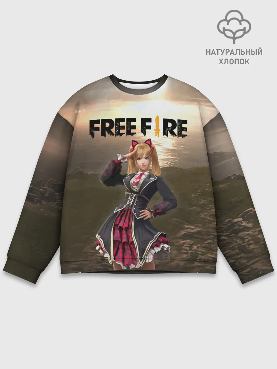 Мужской свитшот базовый / FREE FIRE - Caroline