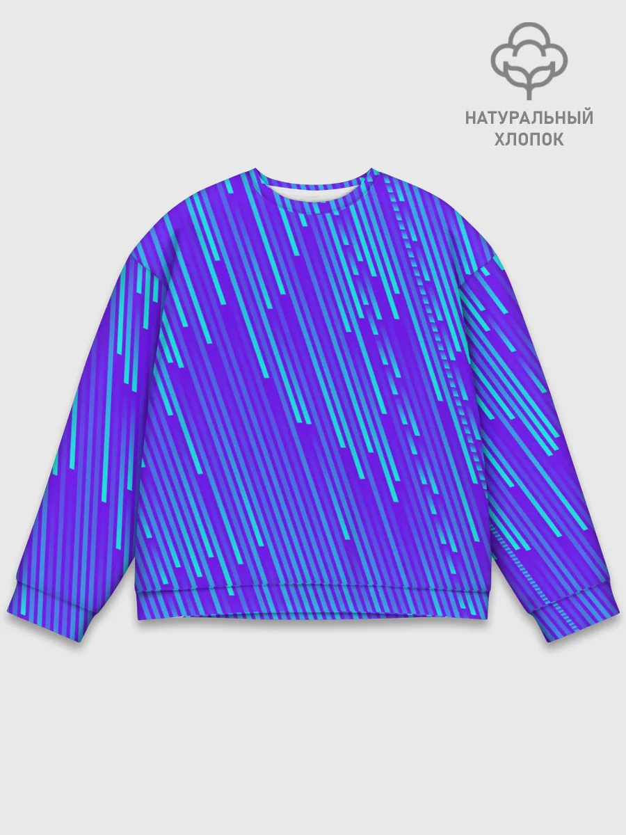 Мужской свитшот базовый / Неоновые Линии