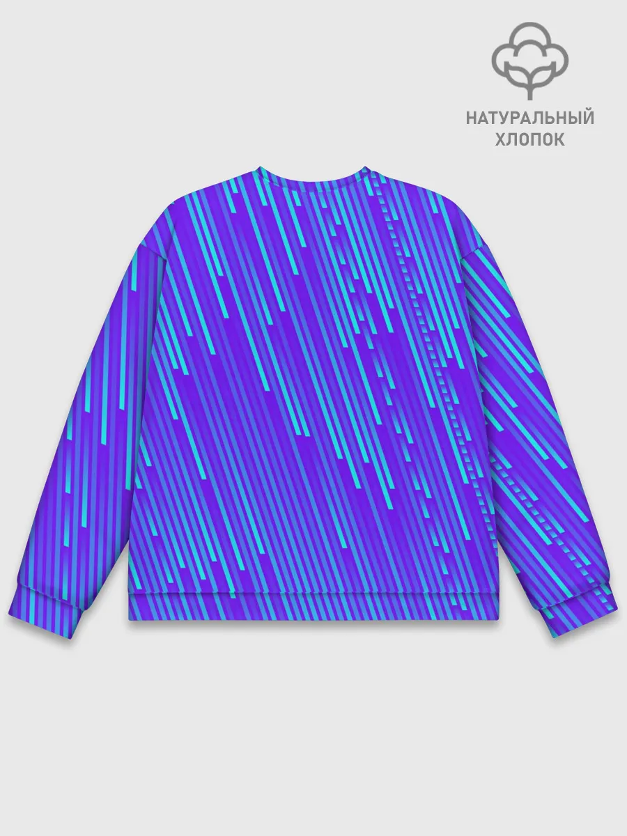 Мужской свитшот базовый / Неоновые Линии
