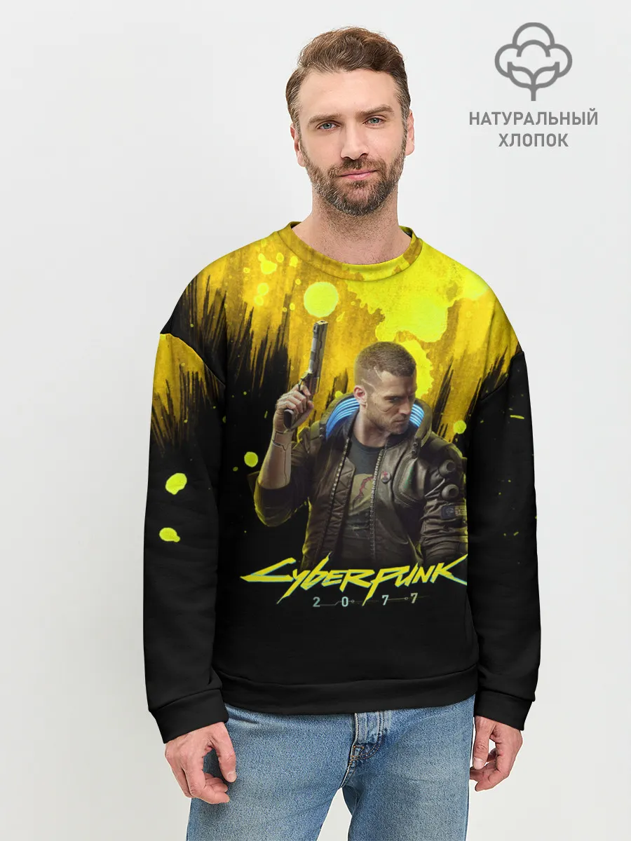 Мужской свитшот базовый / CYBERPUNK 2077