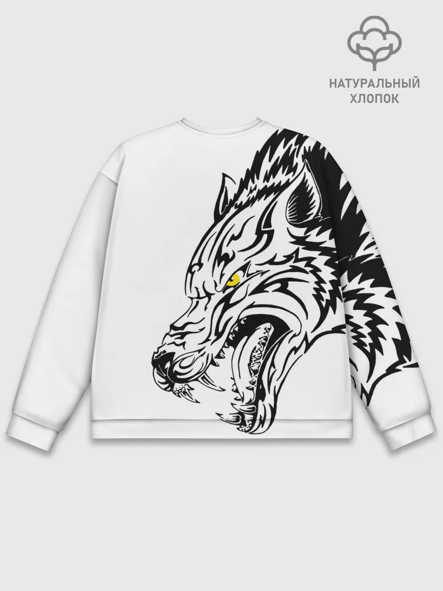 Мужской свитшот базовый / Человек человеку волк