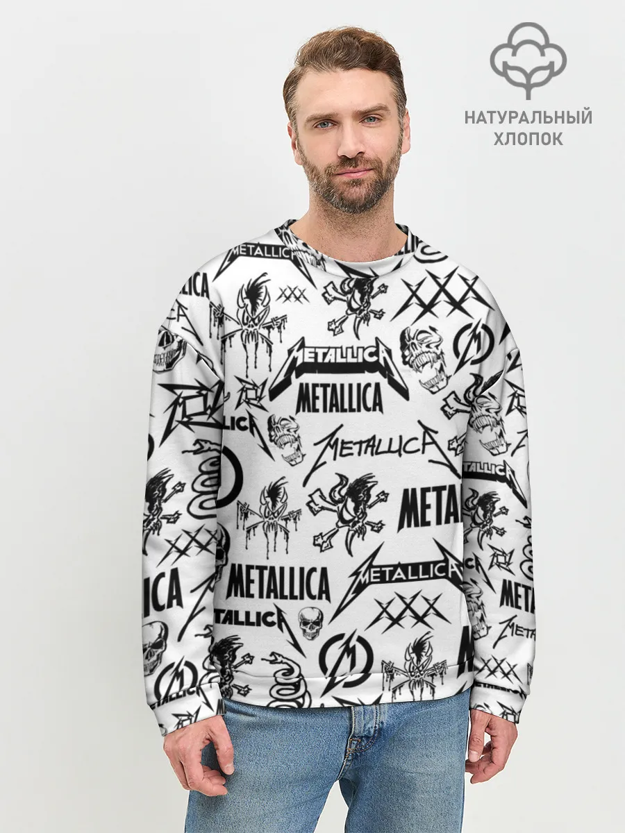 Мужской свитшот базовый / METALLICA LOGOBOMBING