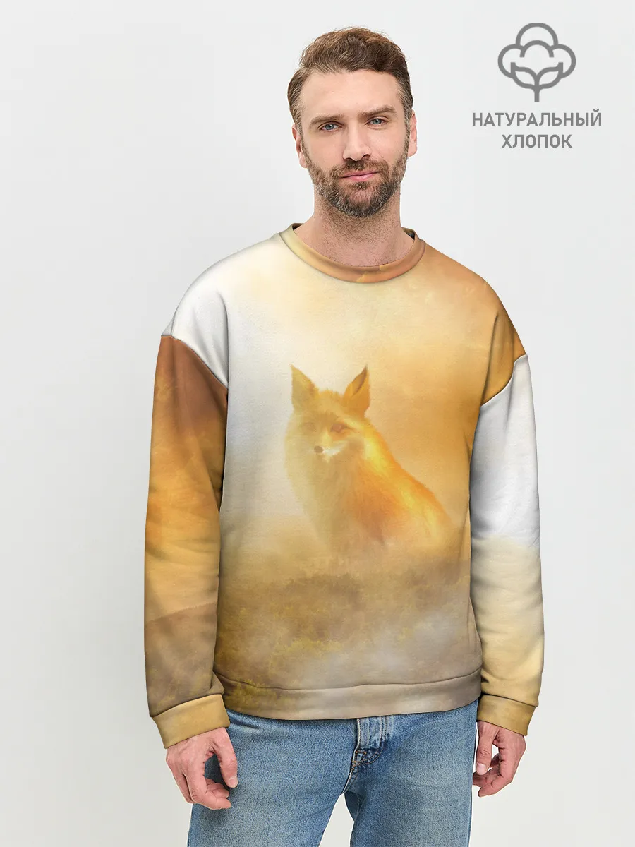 Мужской свитшот базовый / Лисичка в тумане