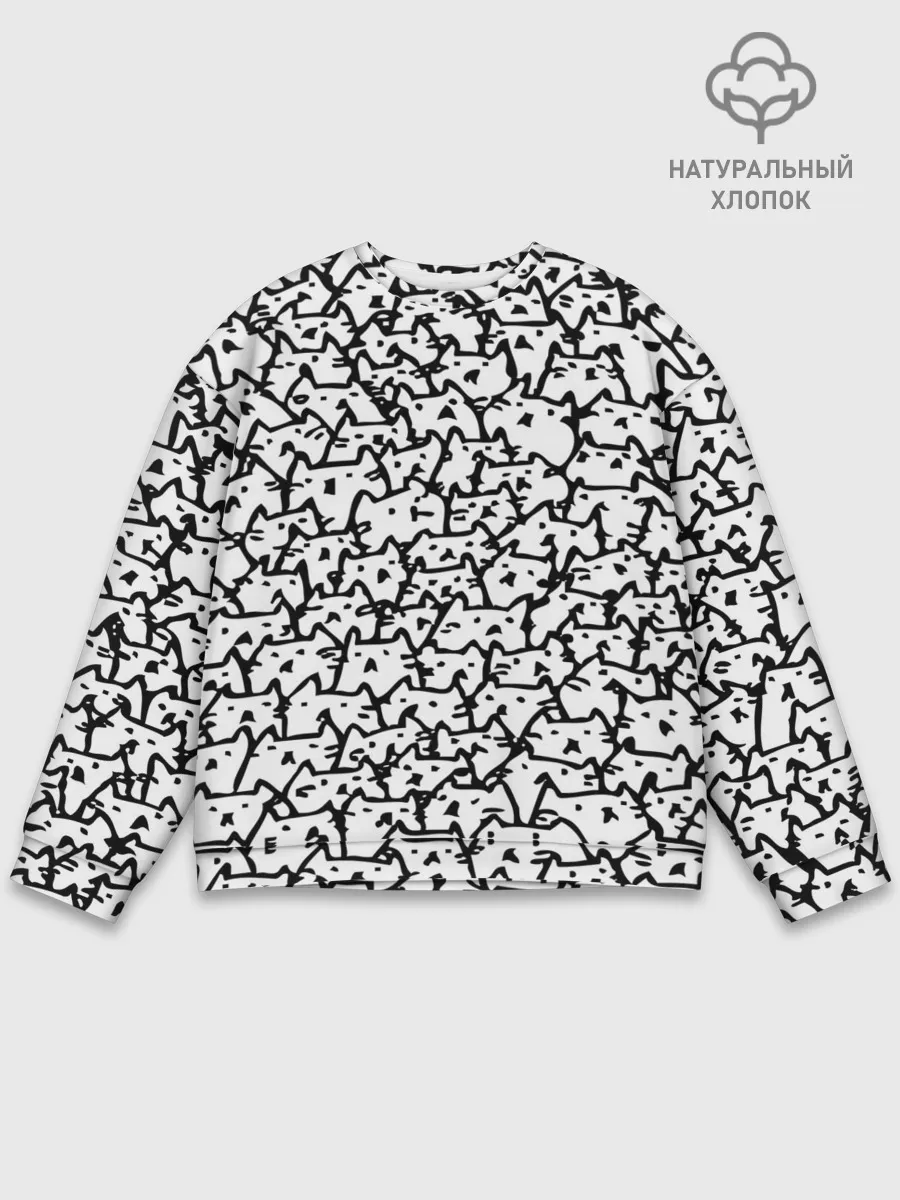 Мужской свитшот базовый / Котики