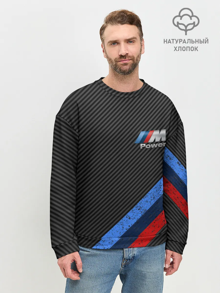 Мужской свитшот базовый / BMW КАРБОН