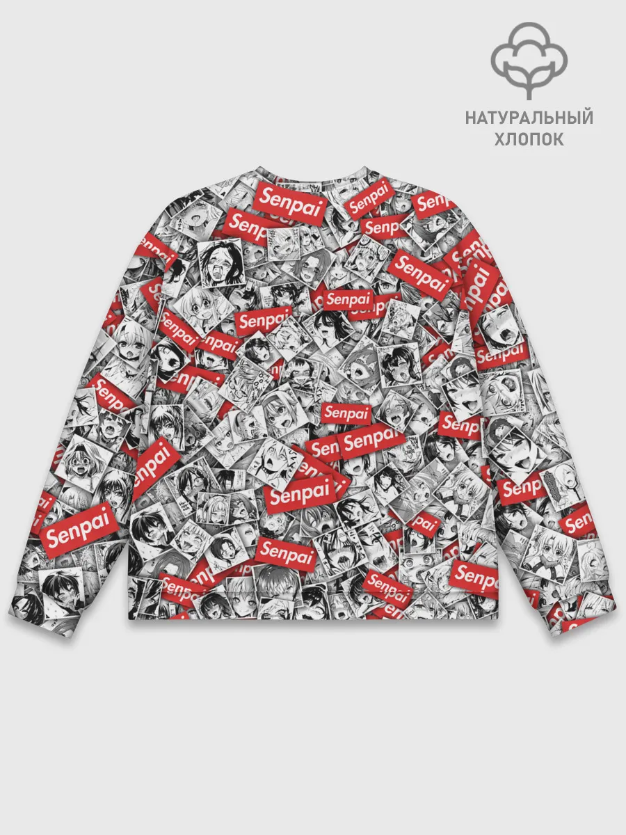 Мужской свитшот базовый / Senpai ahegao