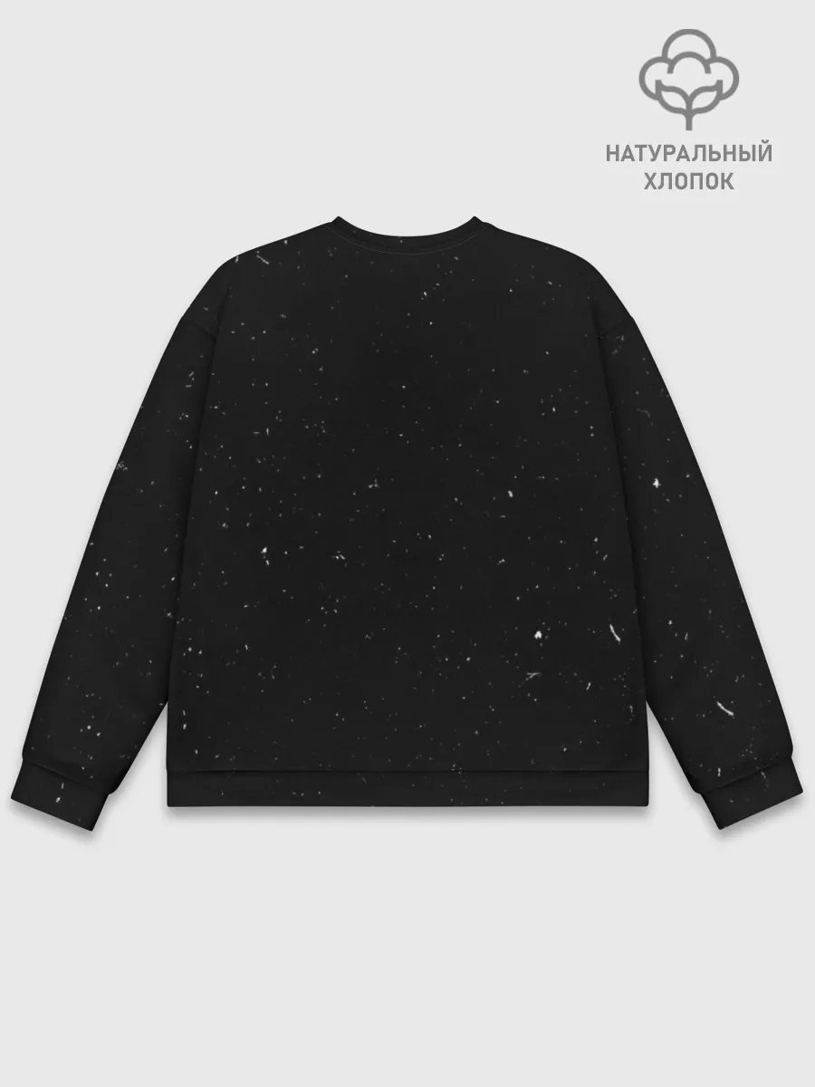 Мужской свитшот базовый / Неделя Длинная Серебряный Кот