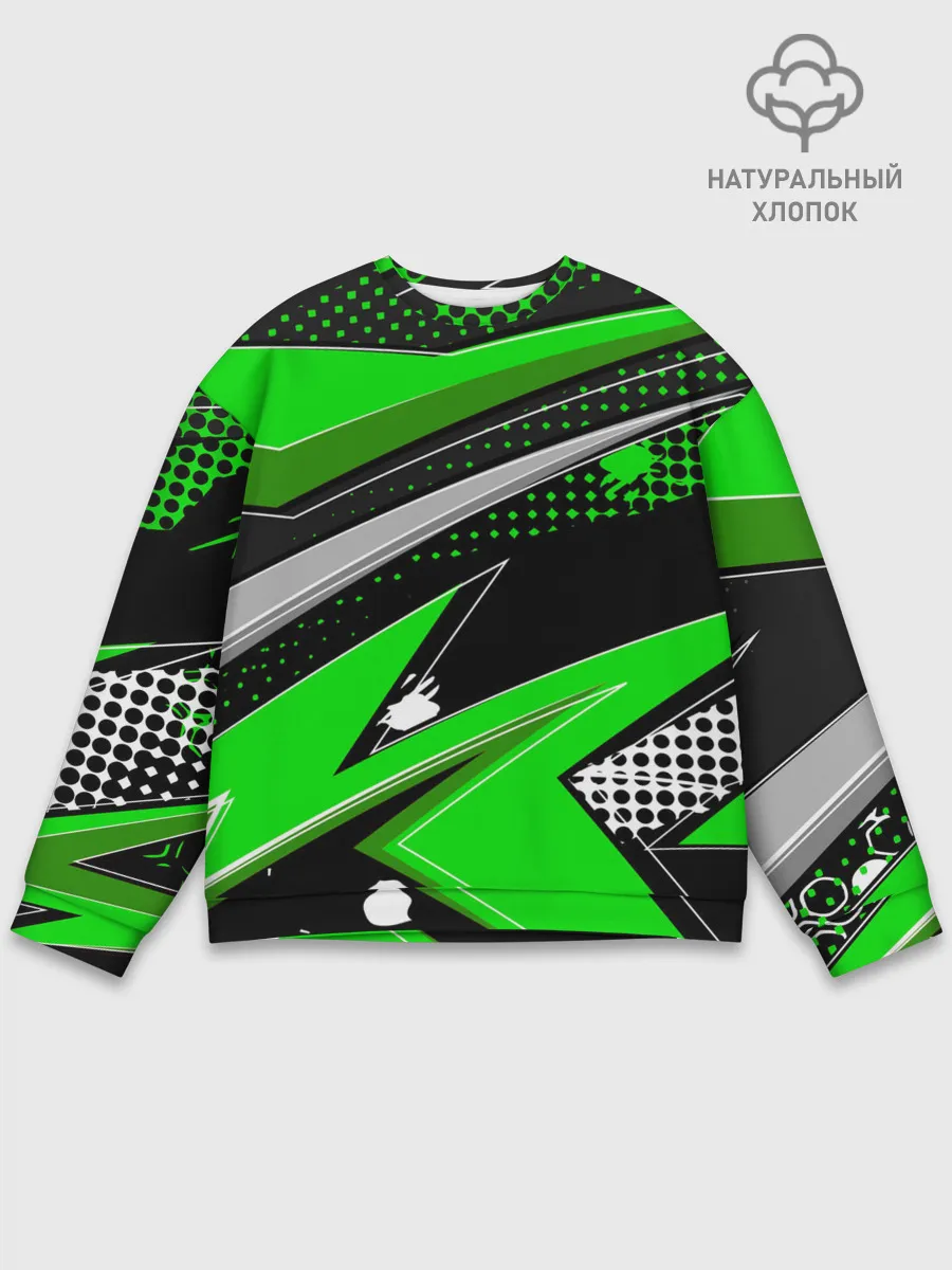 Мужской свитшот базовый / Зеленая краска