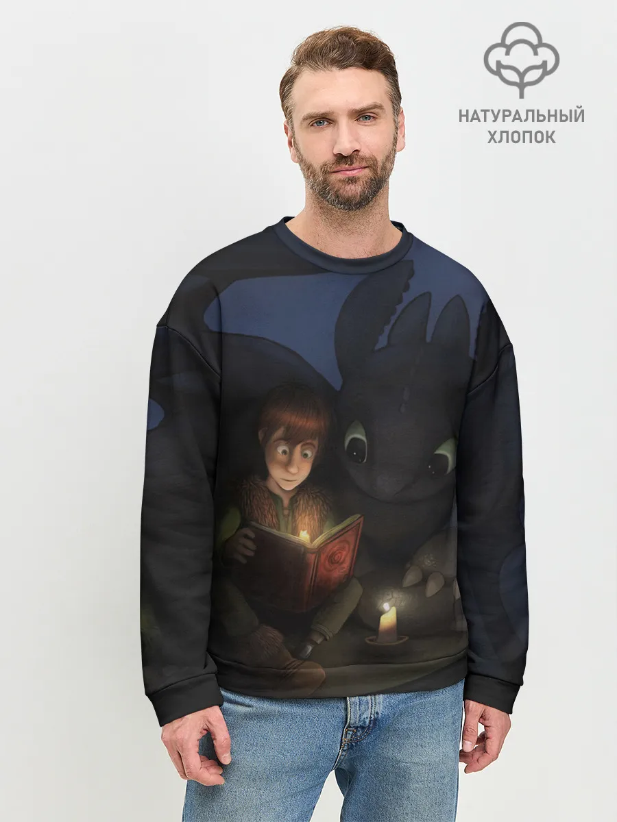 Мужской свитшот базовый / Как приручить дракона