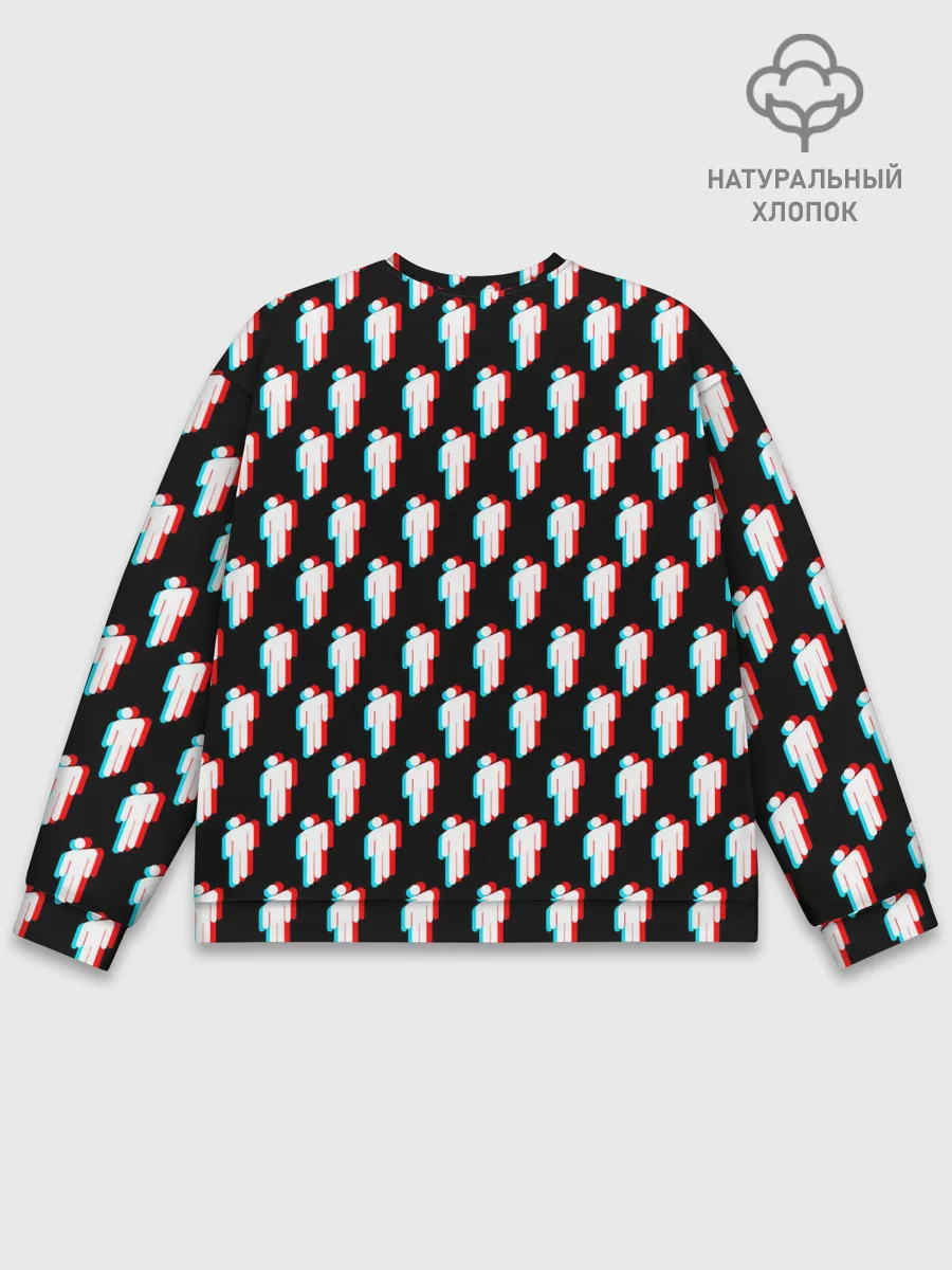 Мужской свитшот базовый / BILLIE EILISH GLITCH