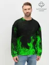 Мужской свитшот базовый / ЗЕЛЁНЫЙ ОГОНЬ | GREEN FIRE