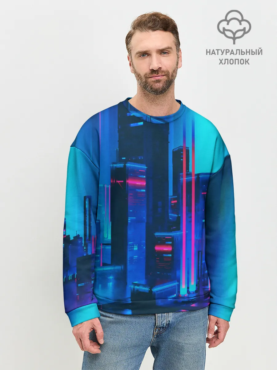 Мужской свитшот базовый / НОЧНОЙ ГОРОД