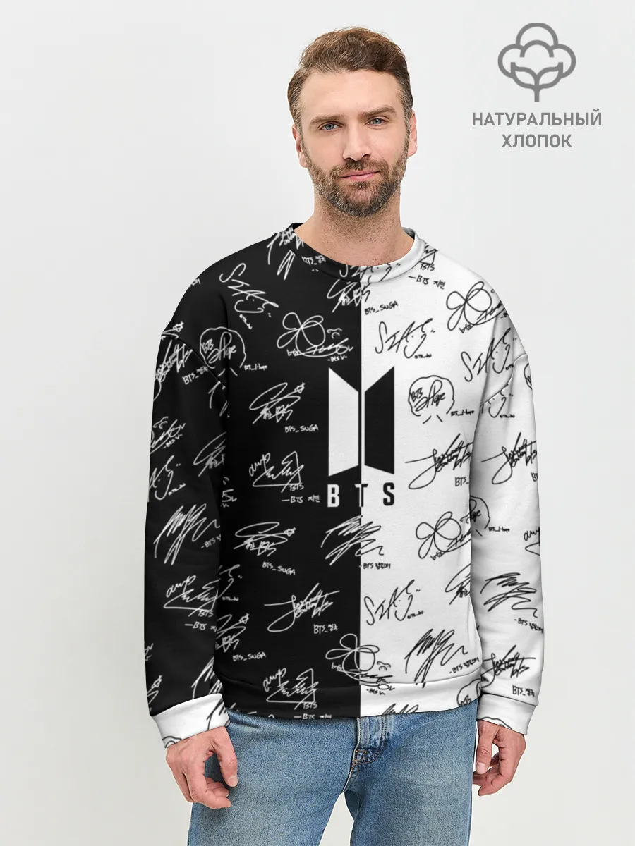 Мужской свитшот базовый / BTS АВТОГРАФЫ