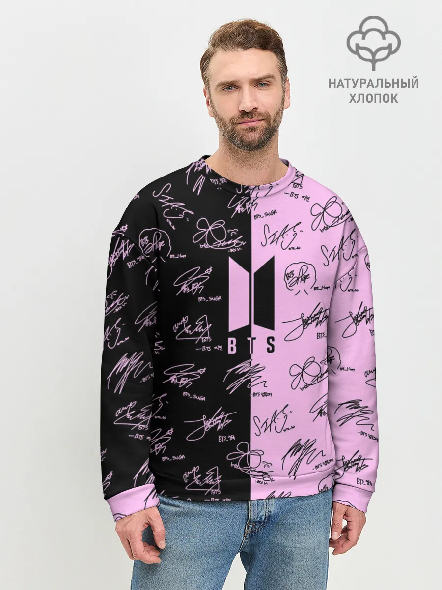 Мужской свитшот базовый / BTS АВТОГРАФЫ | БТС