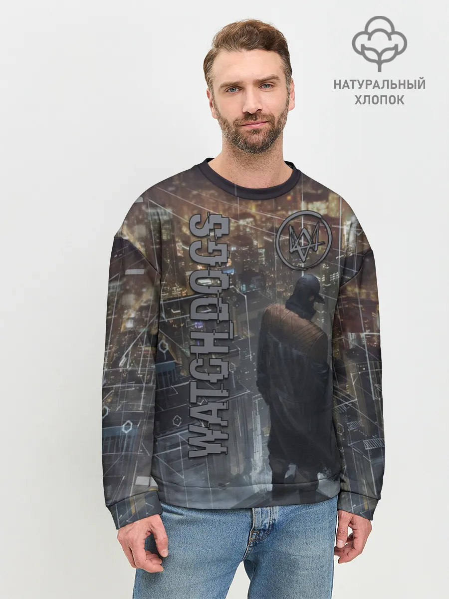 Мужской свитшот базовый / Watch Dogs