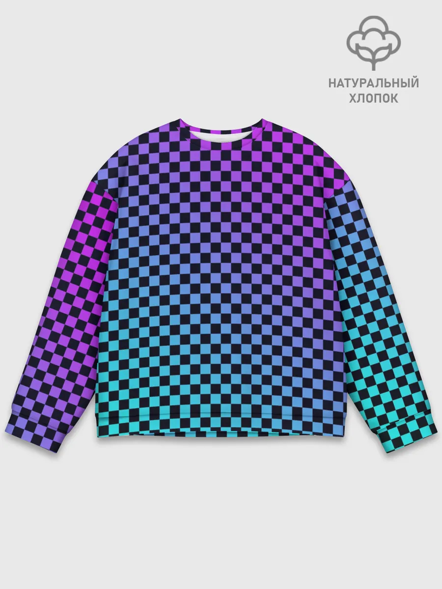 Мужской свитшот базовый / Checkerboard gradient