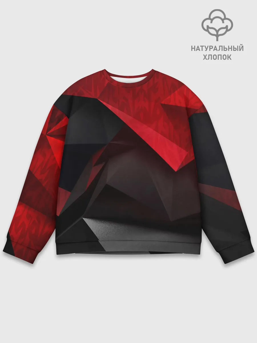 Мужской свитшот базовый / Red & Black