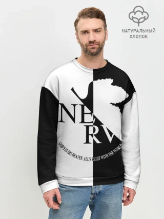 Мужской свитшот базовый / Nerv black and white