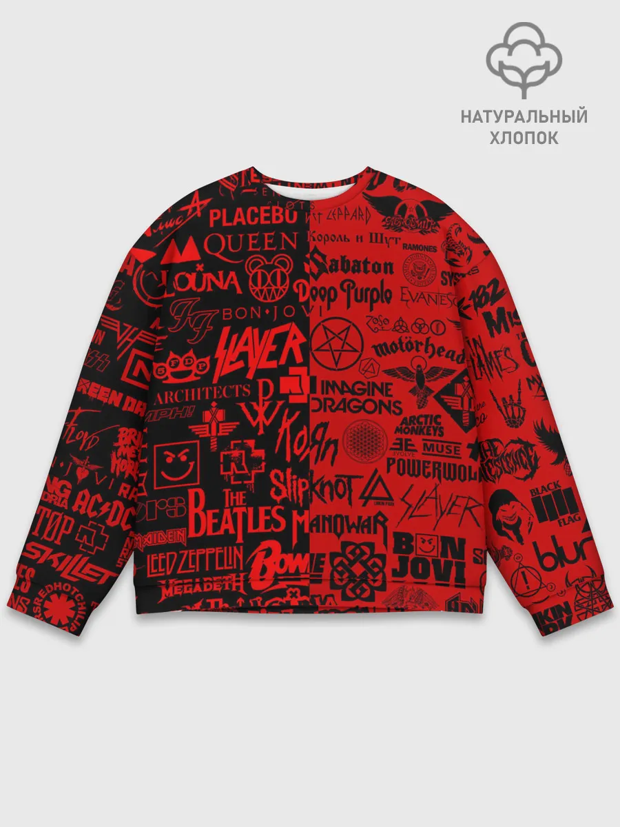 Мужской свитшот базовый / ЛОГОТИПЫ РОК ГРУПП | ROCK