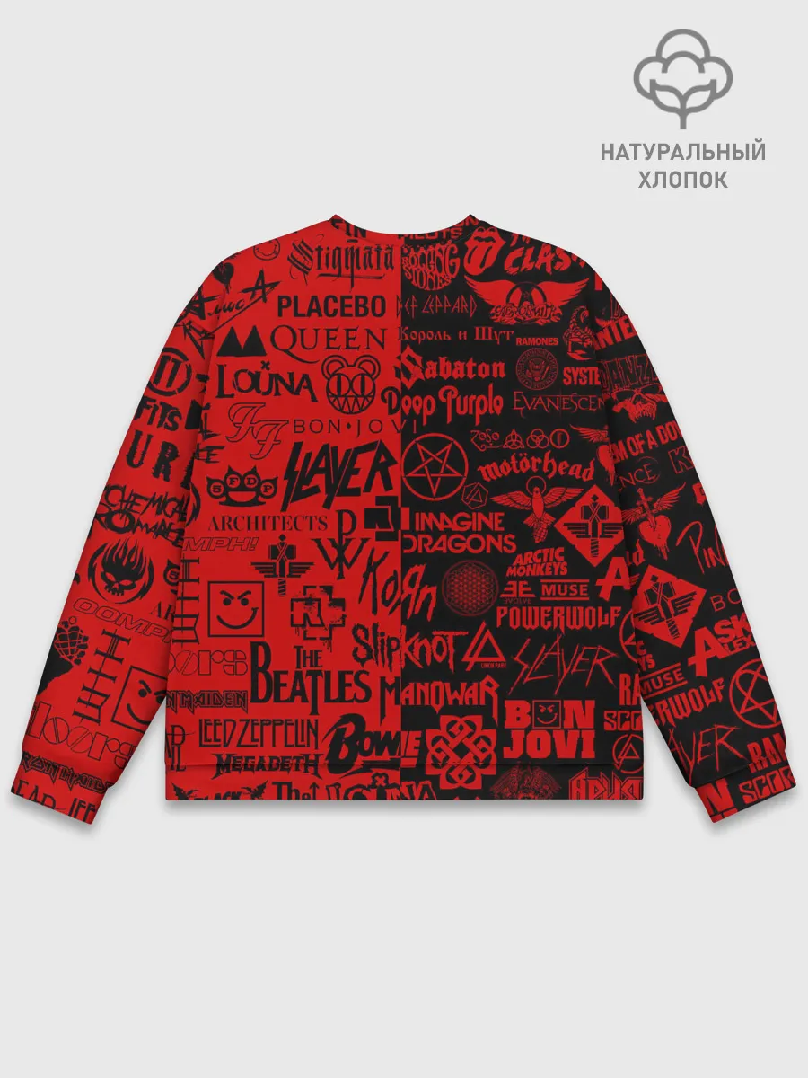 Мужской свитшот базовый / ЛОГОТИПЫ РОК ГРУПП | ROCK